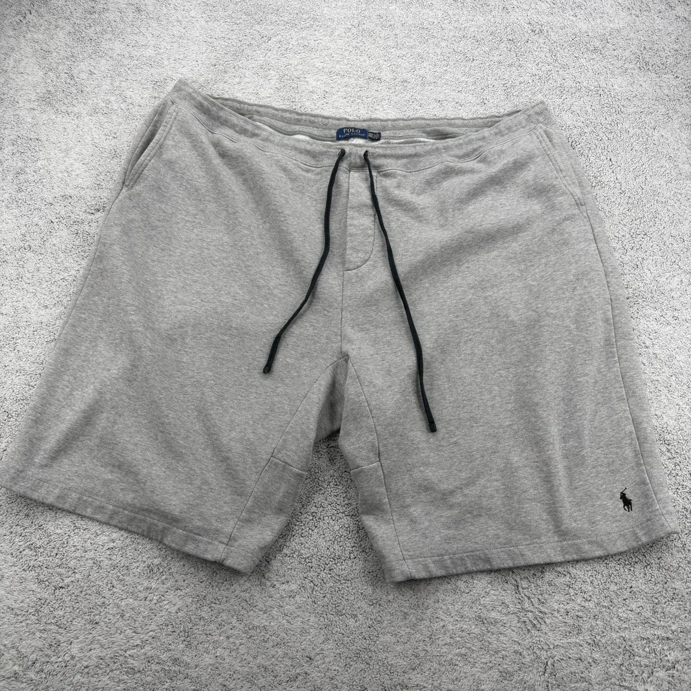 Polo Ralph Lauren Sweat Shorts Mens 4XLT Gray Fleece Drawstring Lounge Big